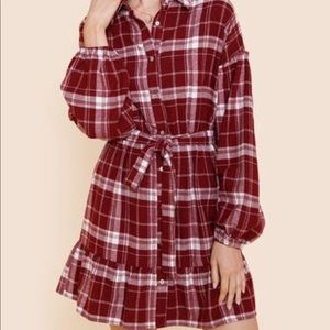 Francescas button down flannel dress